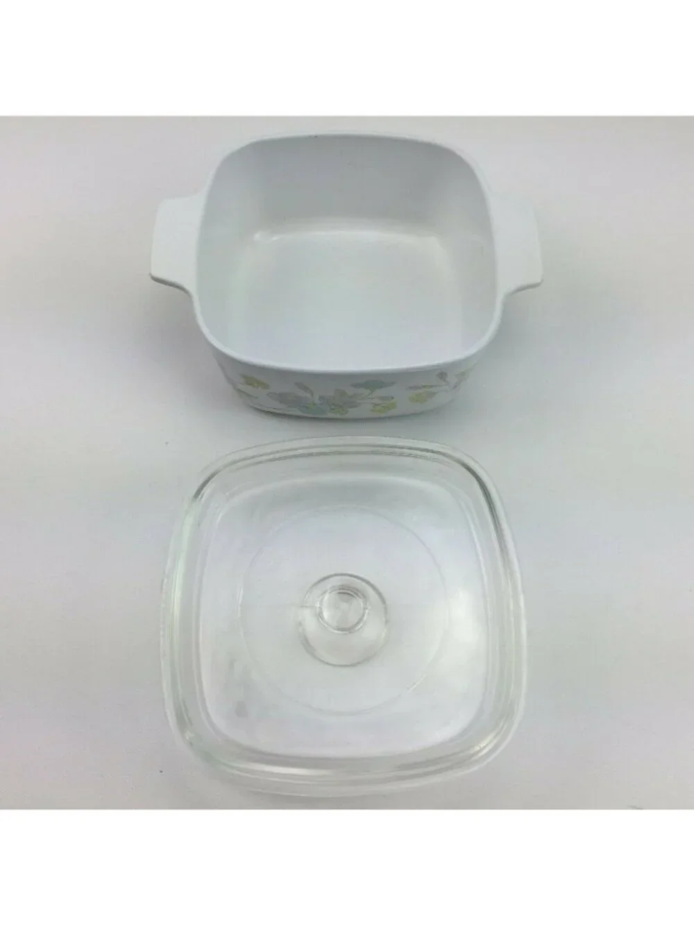 Corning Ware A-1 1/2- B 1.5 Liter Watercolor Floral Casserole Dish Bowl Lid Set